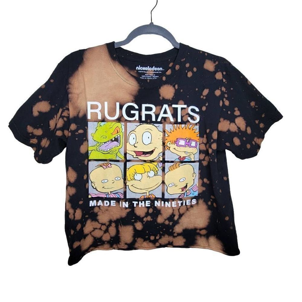 Nickelodeon Rugrats Bleach Dyed Short Sleeve Graphic Tee Medium